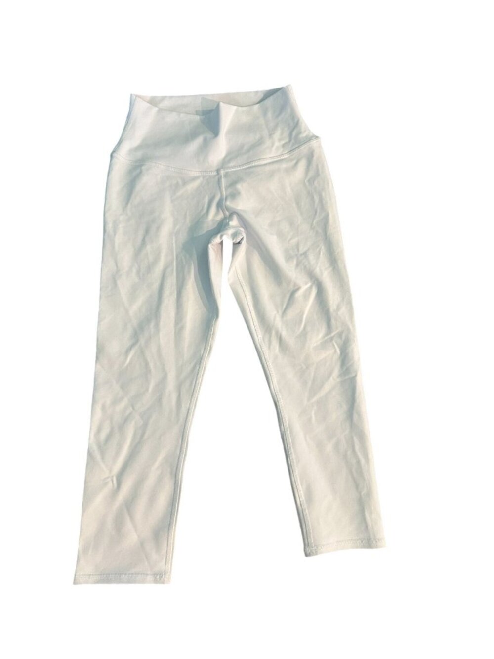 Alo Yoga High-Waist White Leggings Womens M Nylon/Spandex Soft Stretch Activewea